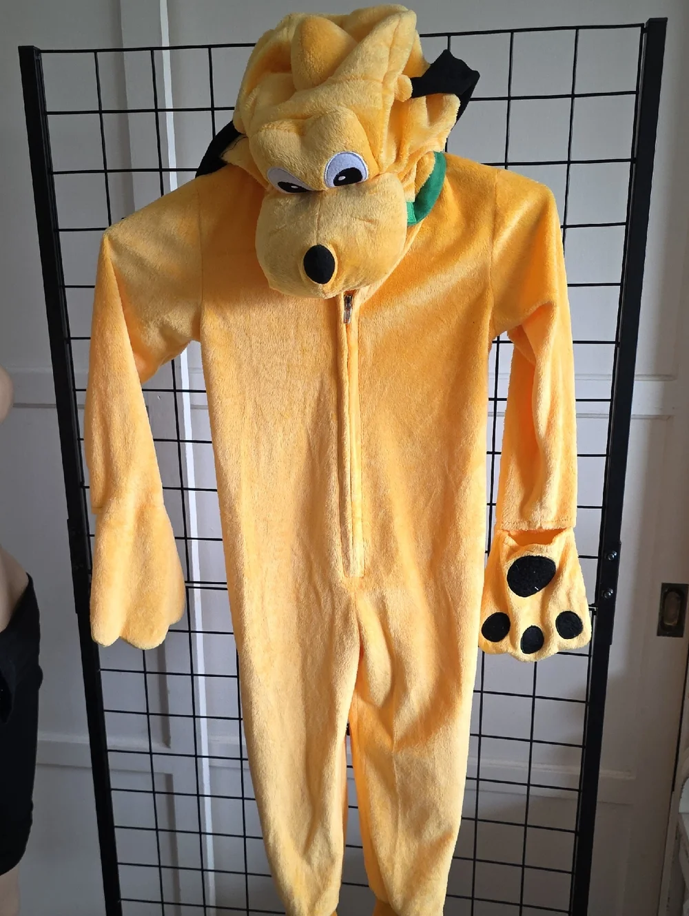 Disney Yellow Plush Character One-Piece Footie with Hood and Paw Mitts Size 3/4T - Picture 1 of 9